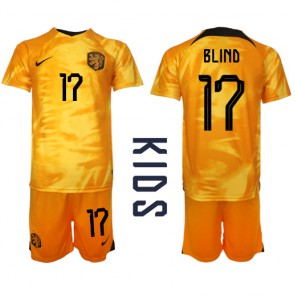 Holandsko Daley Blind #17 Dětské Domácí dres komplet MS 2022 Krátký Rukáv (+ trenýrky)